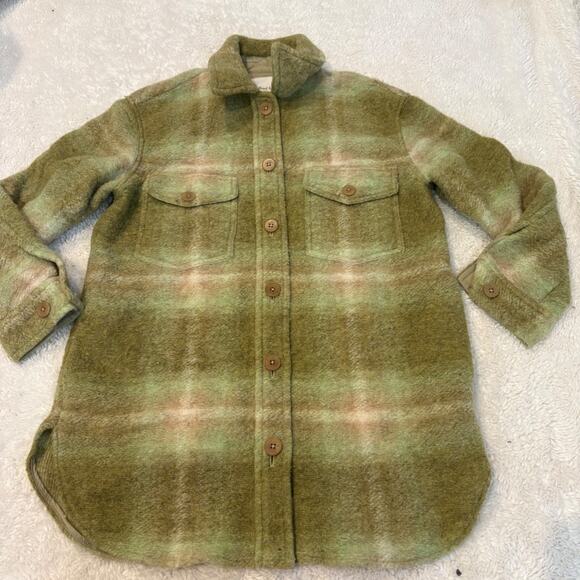 Wilfred Jackets & Blazers - Aritzia Wilfred Ganna Plaid Jacket Wool Blend Green M Preppy College Chic Glam
